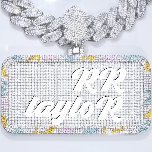 CUSTOM LETTER NECKLACE 3D COLORFUL SQUARE sold by The GUU Shop