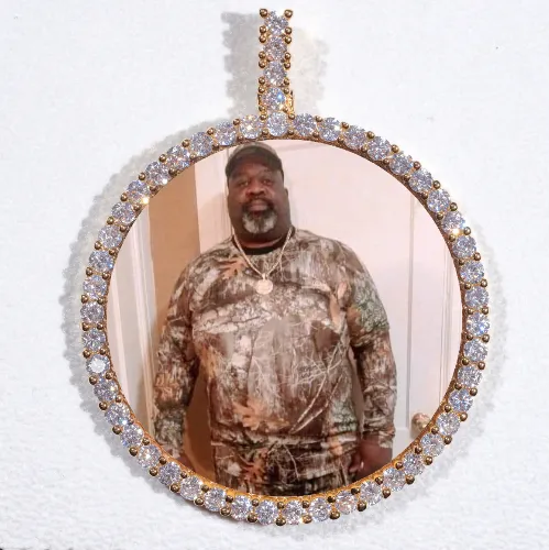 LARGE 3D CIRCLE CUSTOM PICTURE PENDANT sold by The GUU Shop