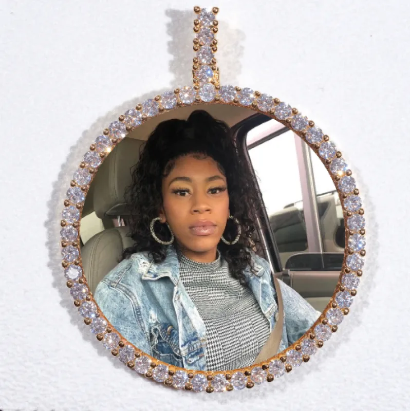 LARGE 3D CIRCLE CUSTOM PICTURE PENDANT sold by The GUU Shop