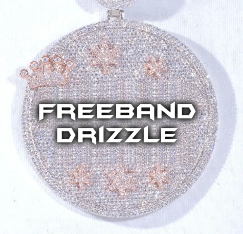 CUSTOM LETTER NECKLACE 3D BIG CROWN DISC sold by The GUU Shop