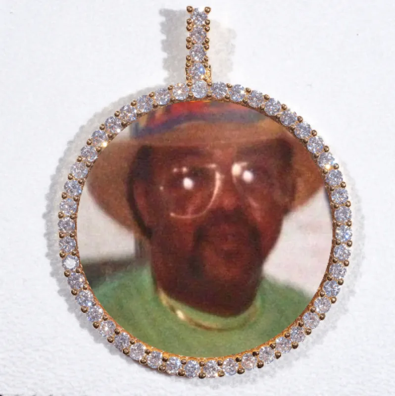 LARGE 3D CIRCLE CUSTOM PICTURE PENDANT sold by The GUU Shop