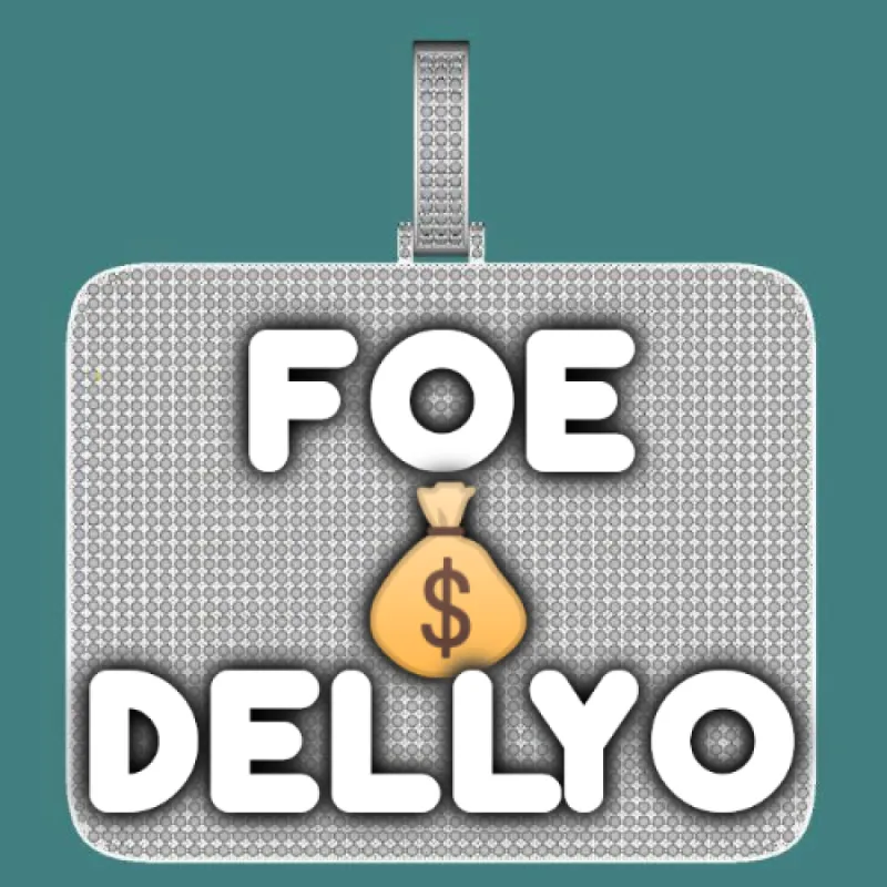 CUSTOM LETTER NECKLACE 3D BIG SQUARE sold by The GUU Shop