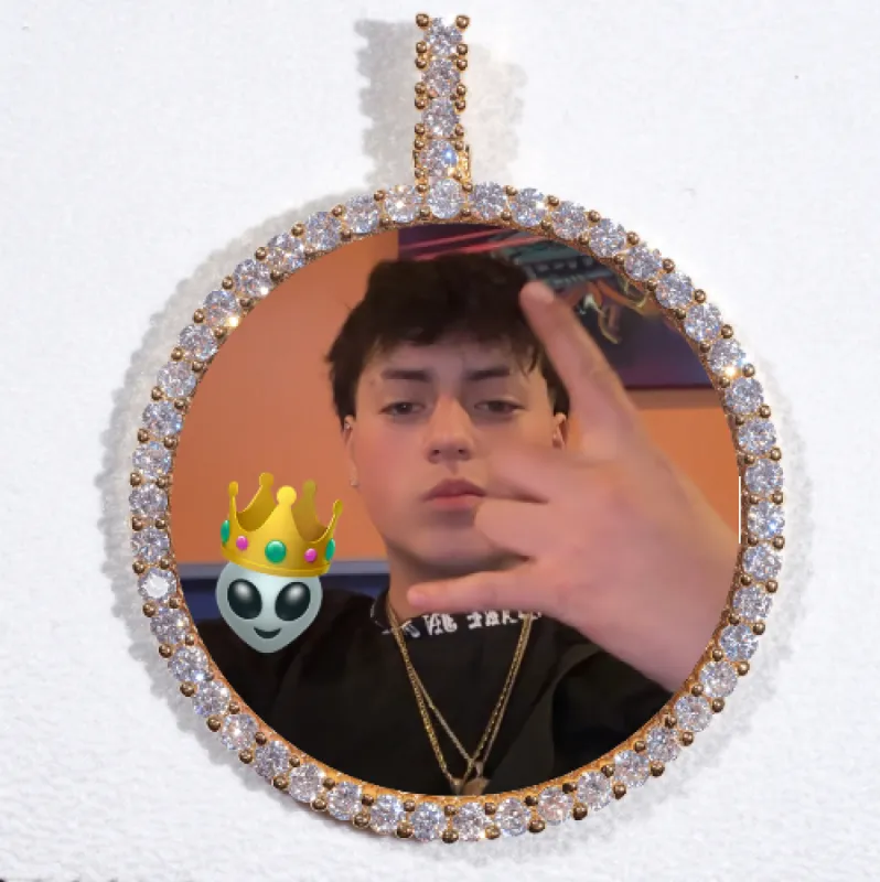 LARGE 3D CIRCLE CUSTOM PICTURE PENDANT sold by The GUU Shop