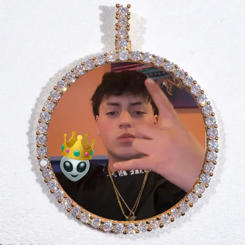 LARGE 3D CIRCLE CUSTOM PICTURE PENDANT sold by The GUU Shop