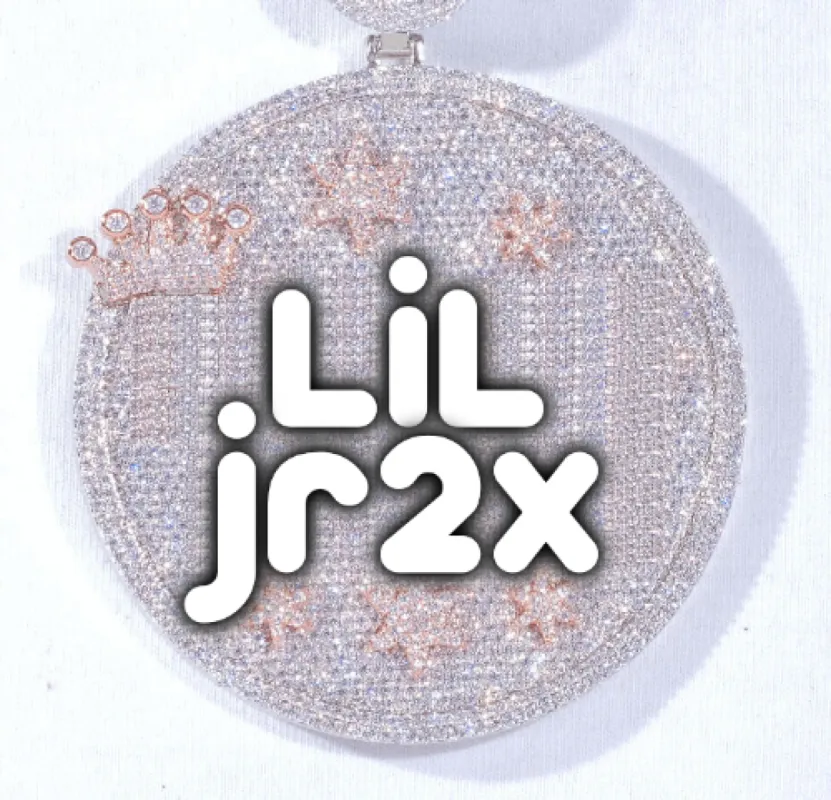 CUSTOM LETTER NECKLACE 3D BIG CROWN DISC sold by The GUU Shop