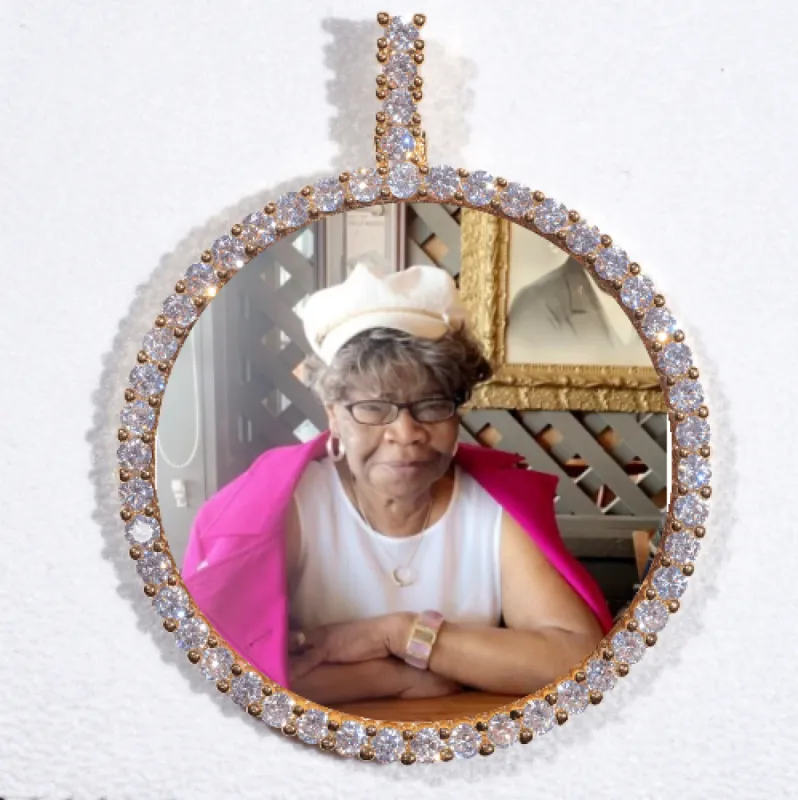 LARGE 3D CIRCLE CUSTOM PICTURE PENDANT sold by The GUU Shop