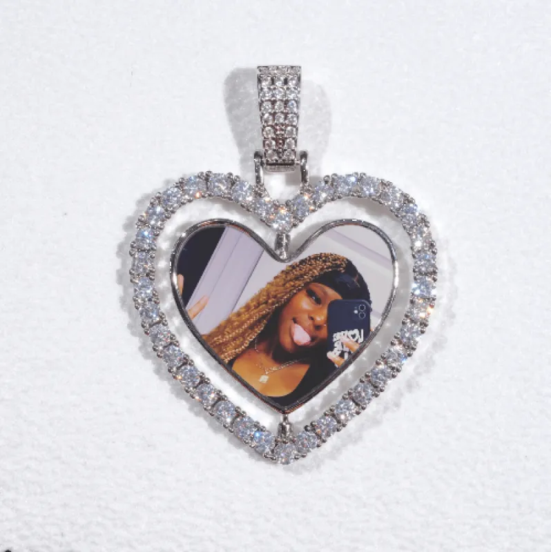 3D Spinning 2-Faced Heart Custom Picture Pendant sold by The GUU Shop