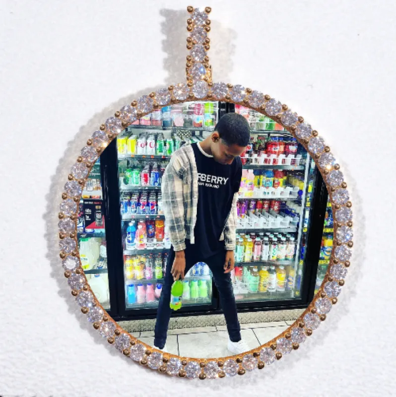 LARGE 3D CIRCLE CUSTOM PICTURE PENDANT sold by The GUU Shop