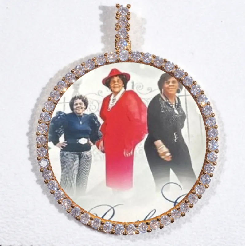 LARGE 3D CIRCLE CUSTOM PICTURE PENDANT sold by The GUU Shop