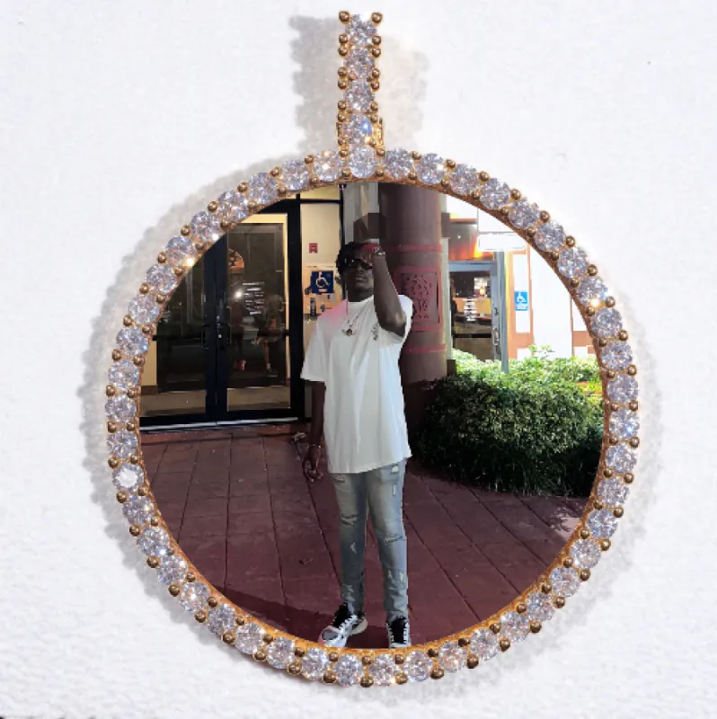 LARGE 3D CIRCLE CUSTOM PICTURE PENDANT sold by The GUU Shop