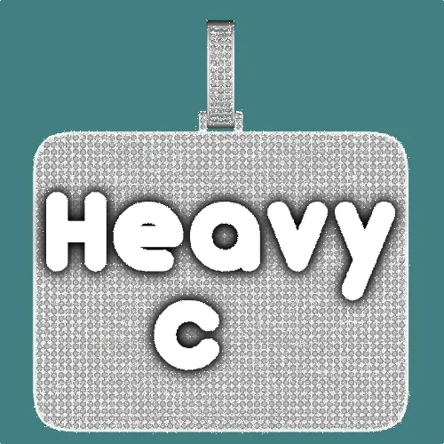 CUSTOM LETTER NECKLACE 3D BIG SQUARE sold by The GUU Shop