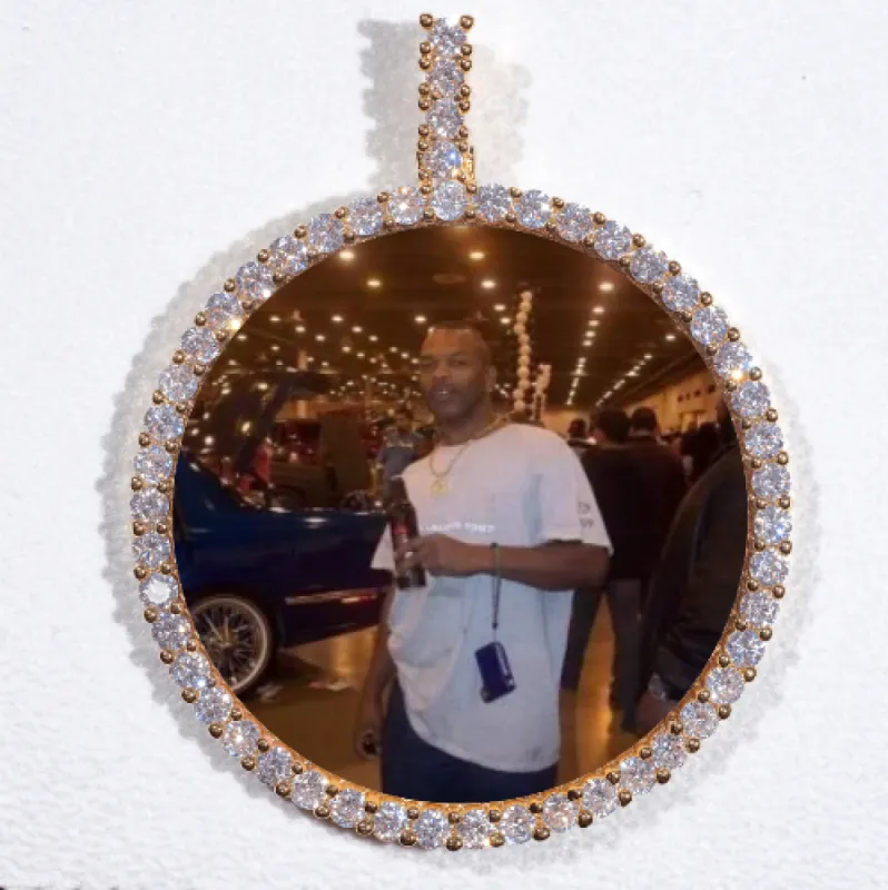 LARGE 3D CIRCLE CUSTOM PICTURE PENDANT sold by The GUU Shop