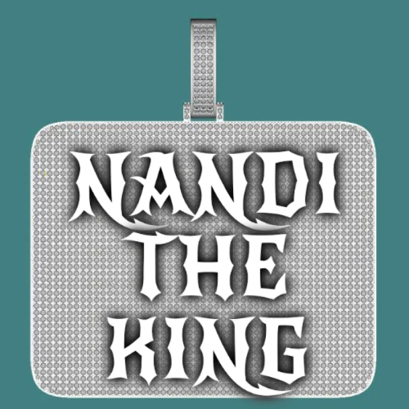 CUSTOM LETTER NECKLACE 3D BIG SQUARE sold by The GUU Shop