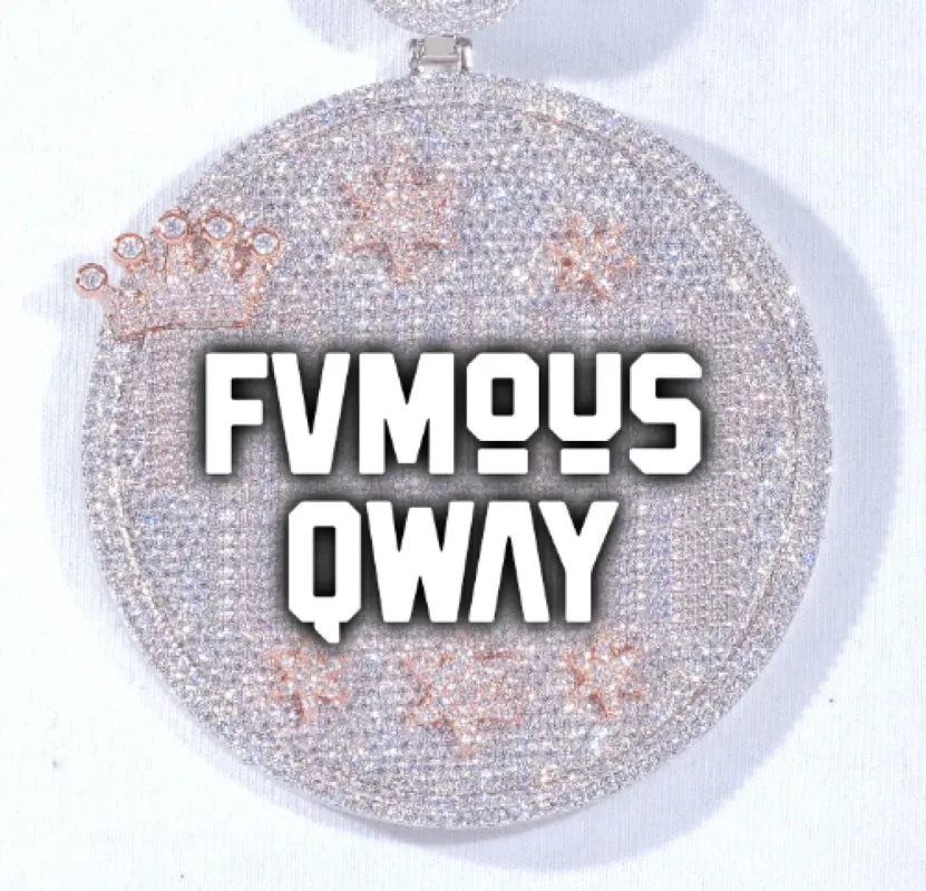 CUSTOM LETTER NECKLACE 3D BIG CROWN DISC sold by The GUU Shop