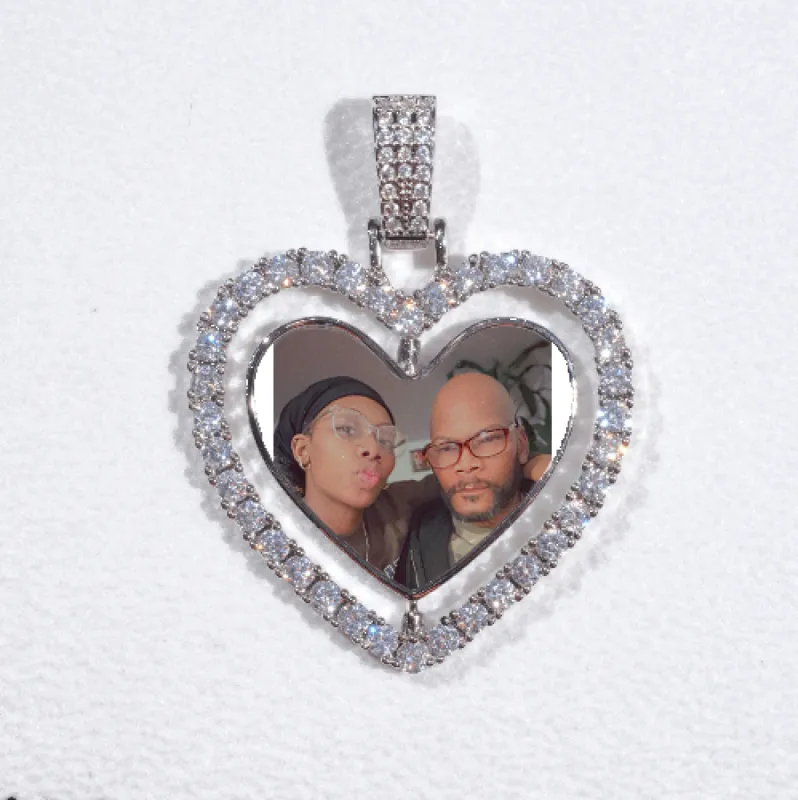 3D Spinning 2-Faced Heart Custom Picture Pendant sold by The GUU Shop