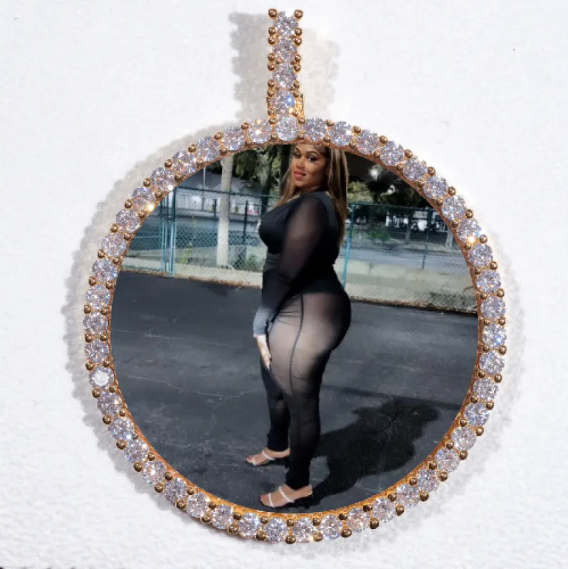 LARGE 3D CIRCLE CUSTOM PICTURE PENDANT sold by The GUU Shop