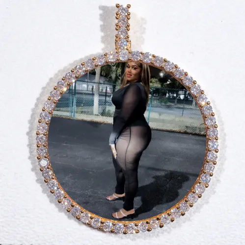 LARGE 3D CIRCLE CUSTOM PICTURE PENDANT sold by The GUU Shop