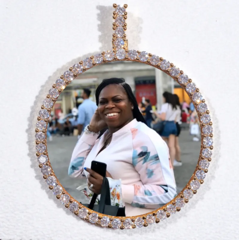 LARGE 3D CIRCLE CUSTOM PICTURE PENDANT sold by The GUU Shop