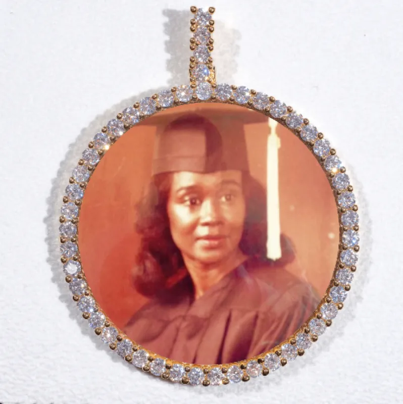 LARGE 3D CIRCLE CUSTOM PICTURE PENDANT sold by The GUU Shop