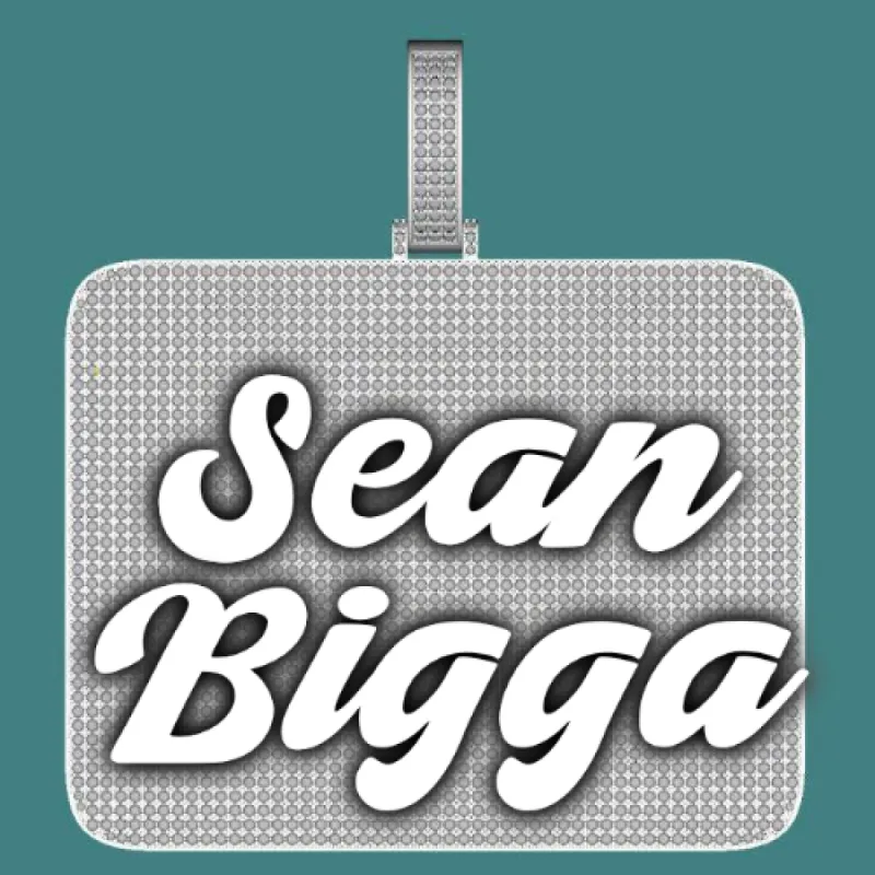 CUSTOM LETTER NECKLACE 3D BIG SQUARE sold by The GUU Shop