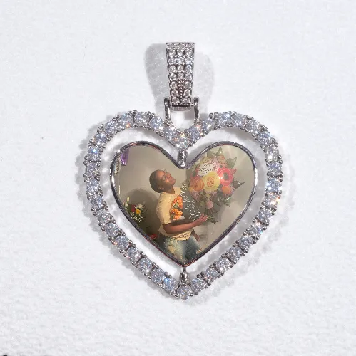 3D Spinning 2-Faced Heart Custom Picture Pendant sold by The GUU Shop