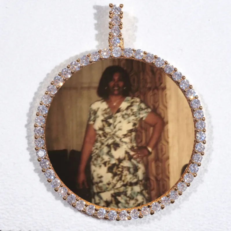 LARGE 3D CIRCLE CUSTOM PICTURE PENDANT sold by The GUU Shop