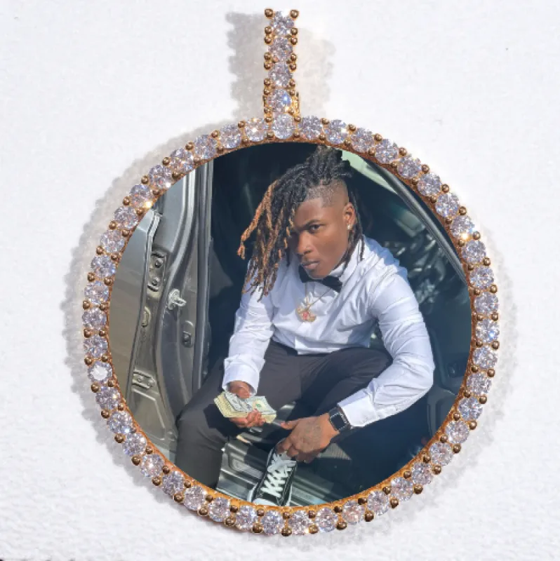 LARGE 3D CIRCLE CUSTOM PICTURE PENDANT sold by The GUU Shop