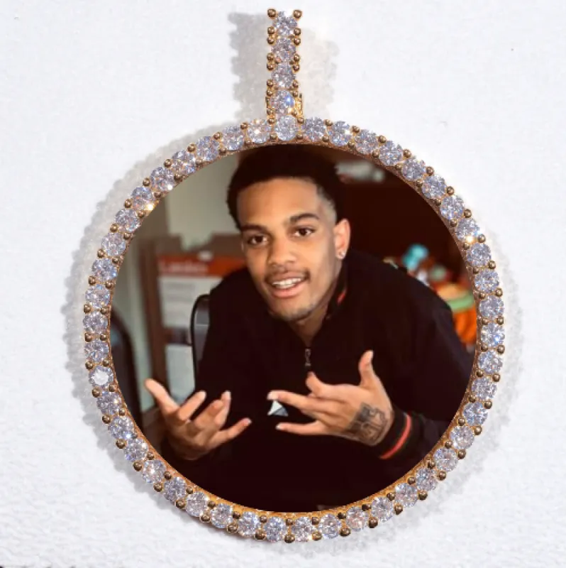 LARGE 3D CIRCLE CUSTOM PICTURE PENDANT sold by The GUU Shop