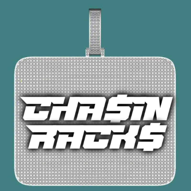 CUSTOM LETTER NECKLACE 3D BIG SQUARE sold by The GUU Shop