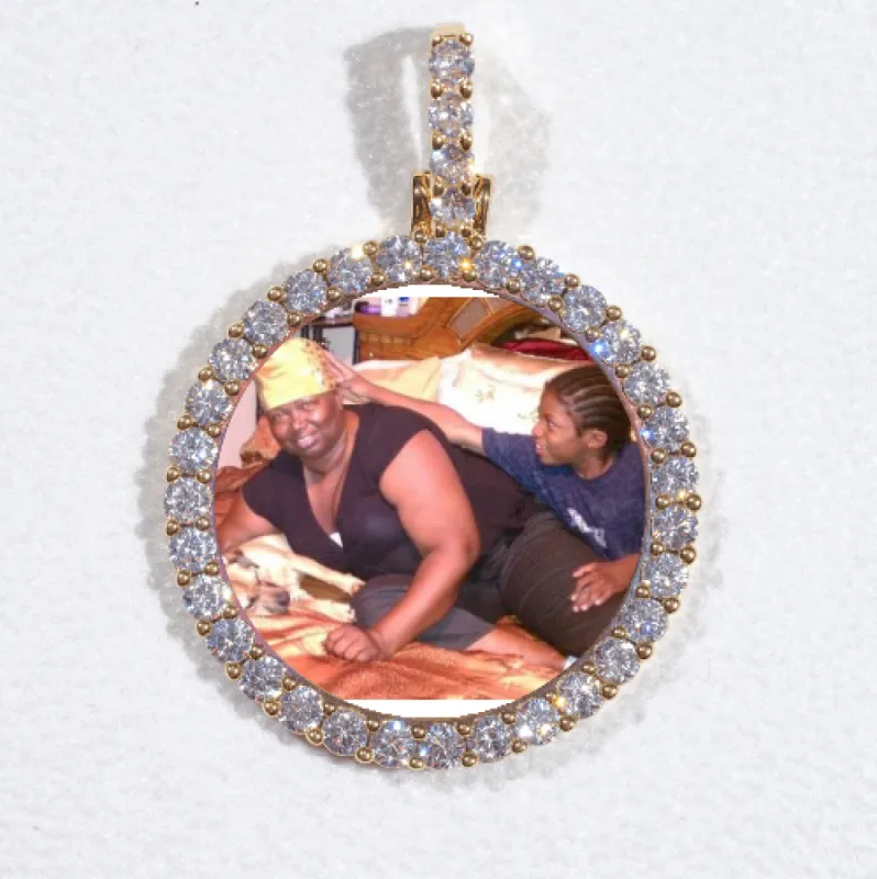 3D CIRCLE CUSTOM PICTURE PENDANT SMALL SIZE sold by The GUU Shop