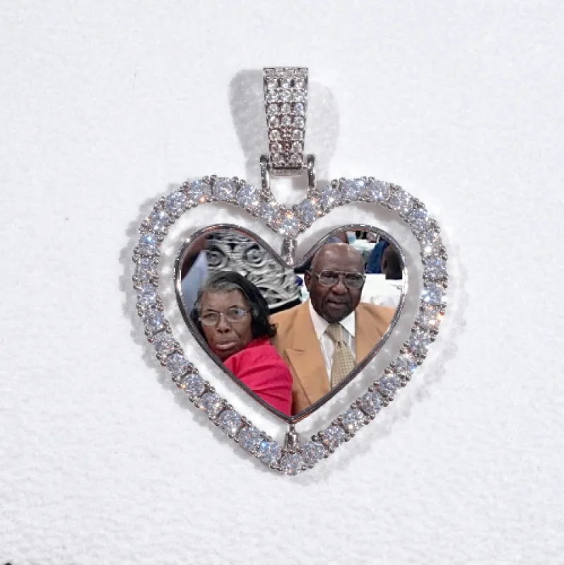 3D Spinning 2-Faced Heart Custom Picture Pendant sold by The GUU Shop