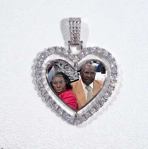 3D Spinning 2-Faced Heart Custom Picture Pendant sold by The GUU Shop