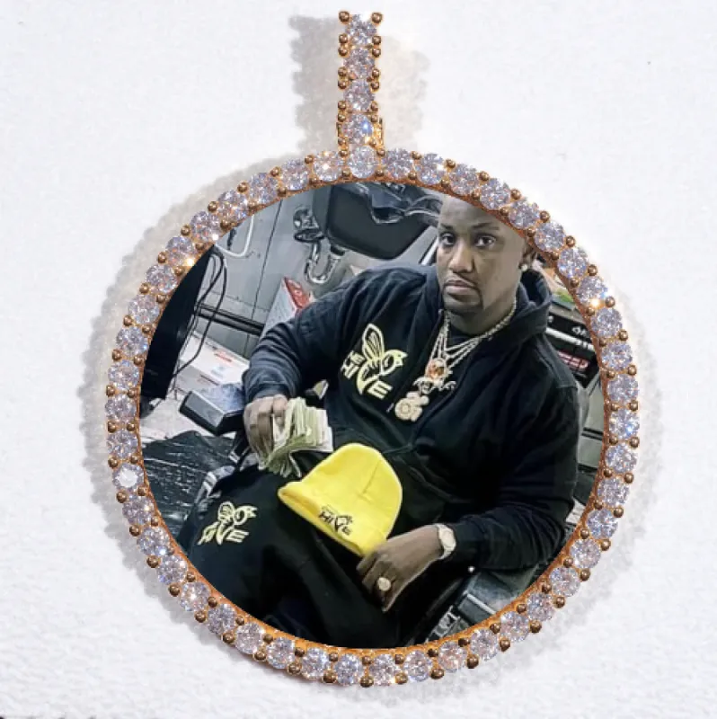 LARGE 3D CIRCLE CUSTOM PICTURE PENDANT sold by The GUU Shop