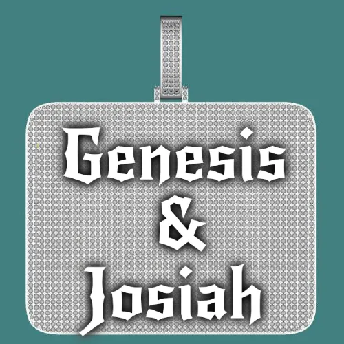 CUSTOM LETTER NECKLACE 3D BIG SQUARE sold by The GUU Shop