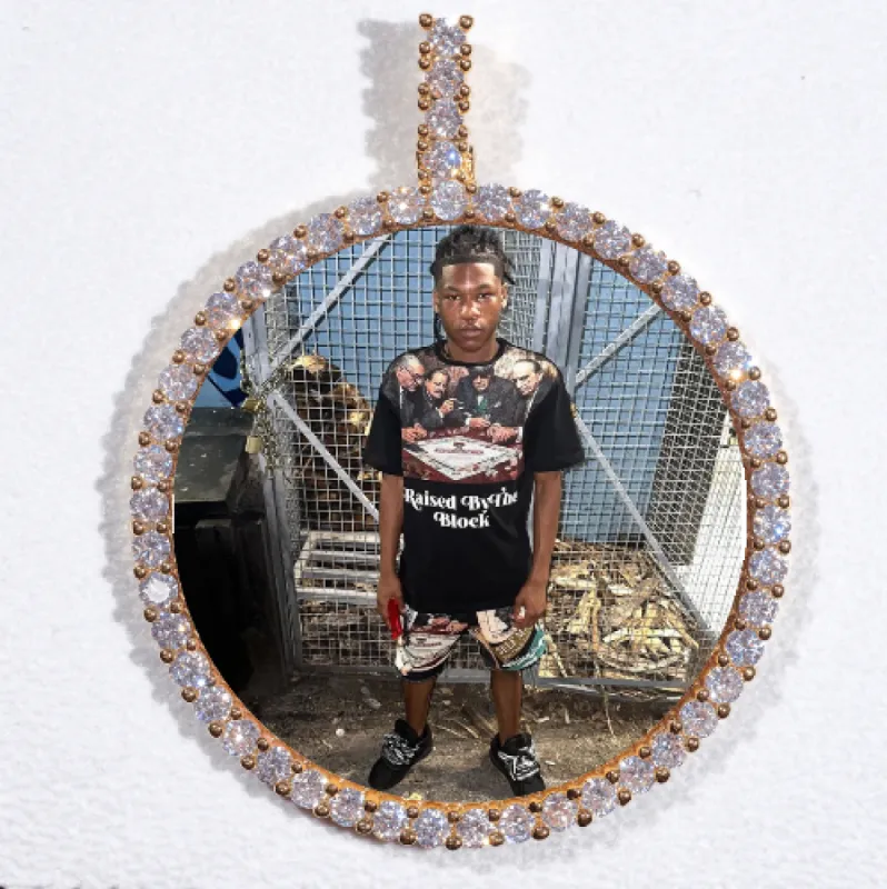 LARGE 3D CIRCLE CUSTOM PICTURE PENDANT sold by The GUU Shop