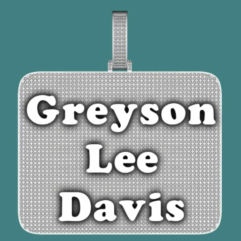 CUSTOM LETTER NECKLACE 3D BIG SQUARE sold by The GUU Shop