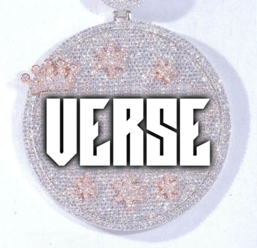 CUSTOM LETTER NECKLACE 3D BIG CROWN DISC made by The GUU Shop