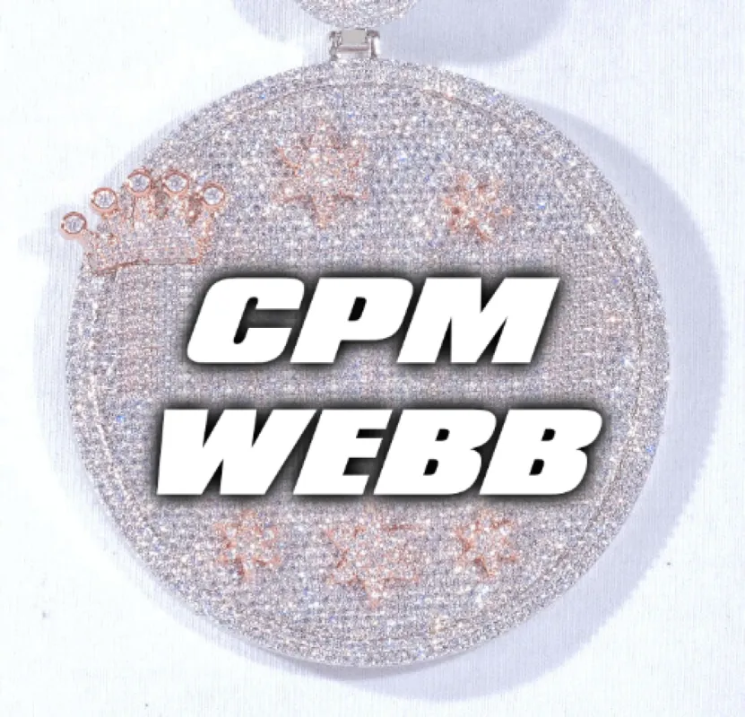 CUSTOM LETTER NECKLACE 3D BIG CROWN DISC made by The GUU Shop