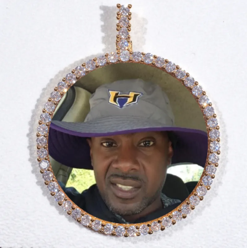 LARGE 3D CIRCLE CUSTOM PICTURE PENDANT sold by The GUU Shop