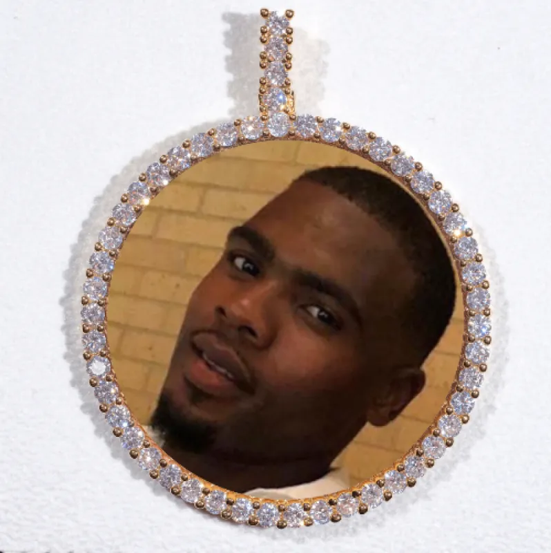 LARGE 3D CIRCLE CUSTOM PICTURE PENDANT sold by The GUU Shop