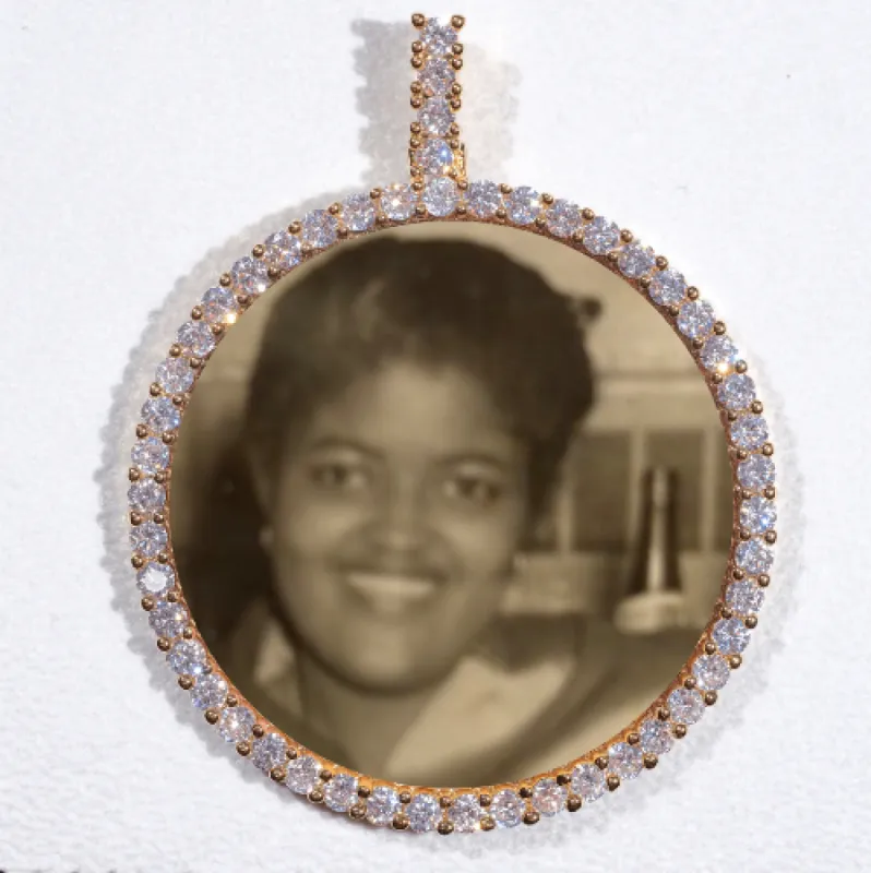 LARGE 3D CIRCLE CUSTOM PICTURE PENDANT sold by The GUU Shop