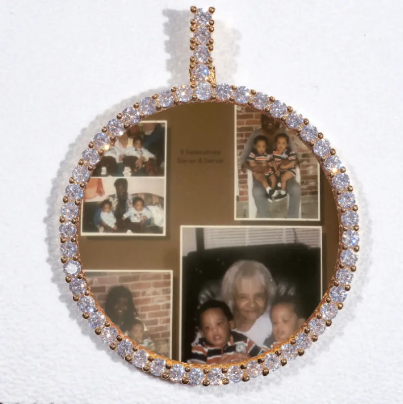 LARGE 3D CIRCLE CUSTOM PICTURE PENDANT sold by The GUU Shop