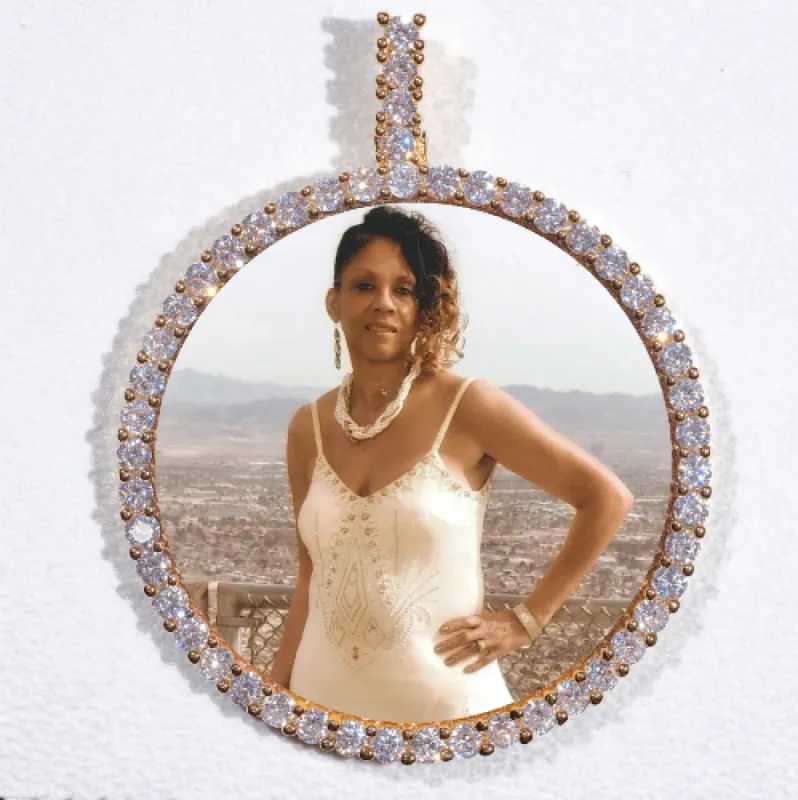 LARGE 3D CIRCLE CUSTOM PICTURE PENDANT sold by The GUU Shop