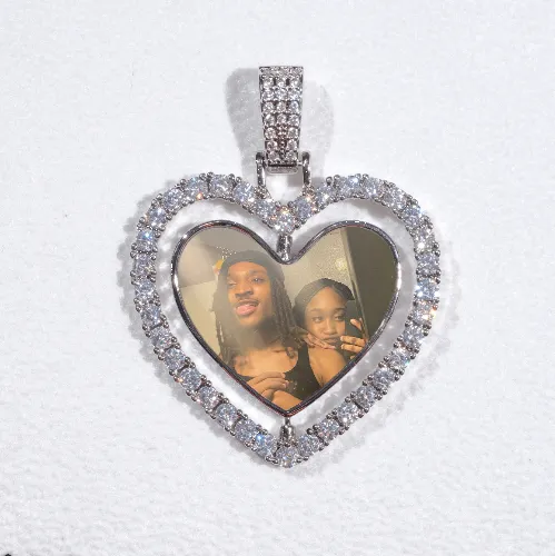 3D Spinning 2-Faced Heart Custom Picture Pendant sold by The GUU Shop