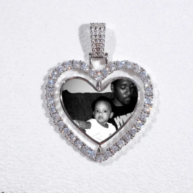 3D Spinning 2-Faced Heart Custom Picture Pendant sold by The GUU Shop