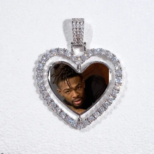 3D Spinning 2-Faced Heart Custom Picture Pendant sold by The GUU Shop