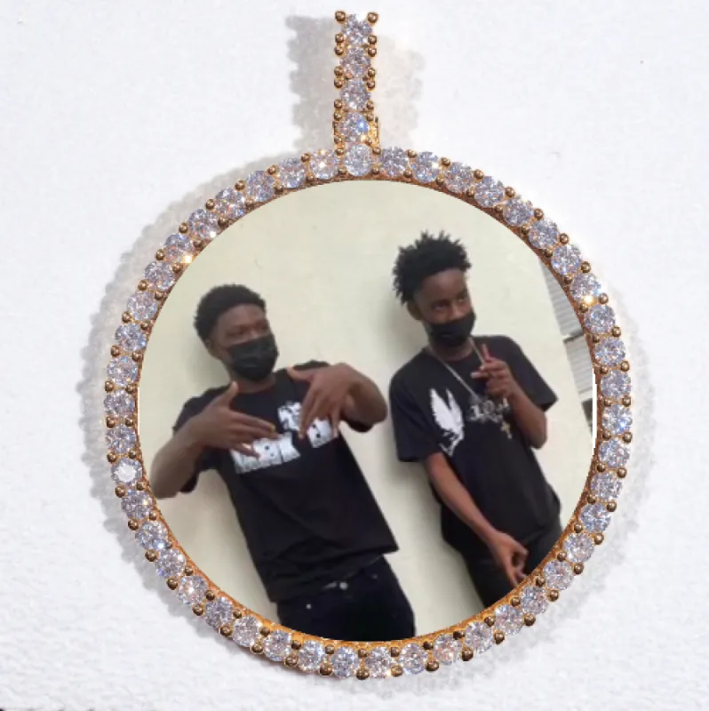 LARGE 3D CIRCLE CUSTOM PICTURE PENDANT sold by The GUU Shop