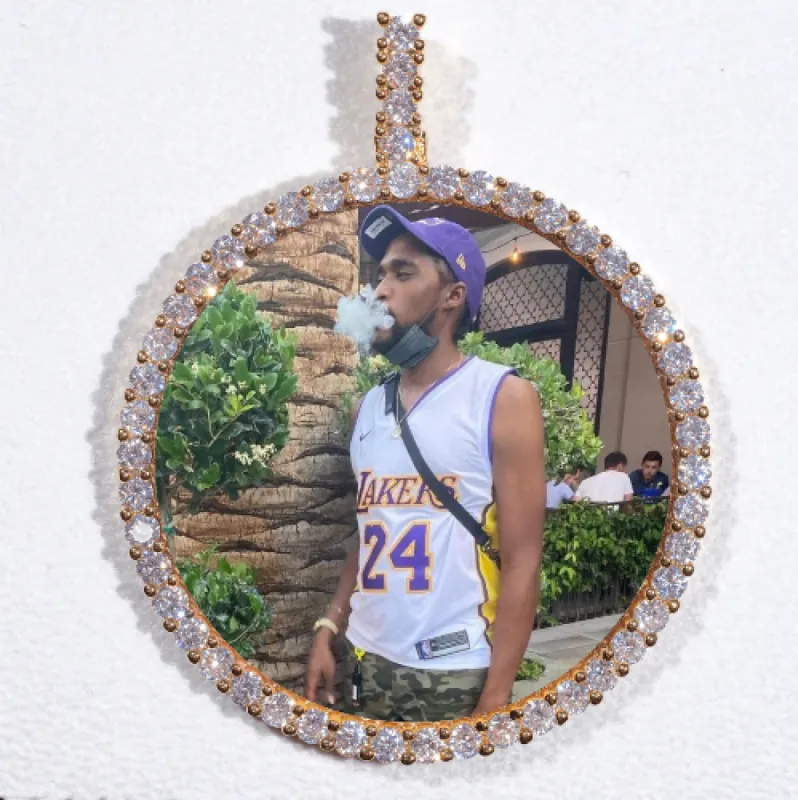 LARGE 3D CIRCLE CUSTOM PICTURE PENDANT sold by The GUU Shop