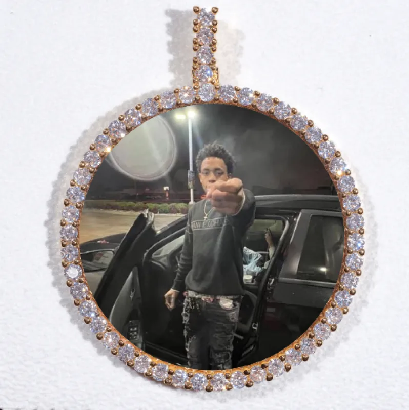 LARGE 3D CIRCLE CUSTOM PICTURE PENDANT sold by The GUU Shop
