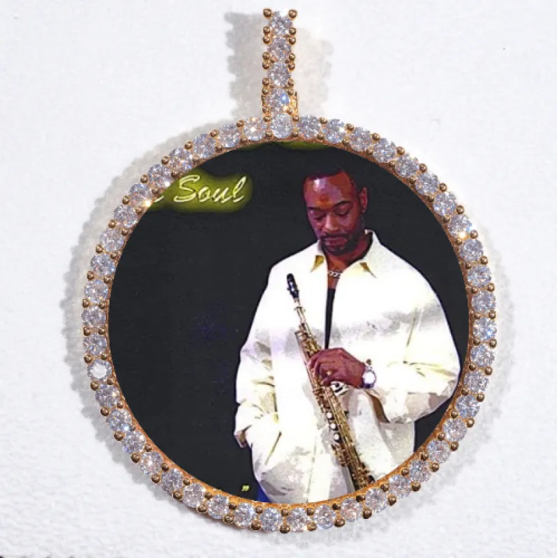 LARGE 3D CIRCLE CUSTOM PICTURE PENDANT sold by The GUU Shop